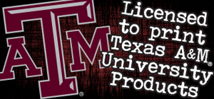 Licensed to print Texas A&M Products