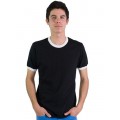 2410 American Apparel Fine Jersey Short Sleeve Ringer T-Shirt