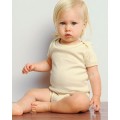 104 Bella Infant 5.8 oz. Baby Rib Organic Short-Sleeve One-Piece